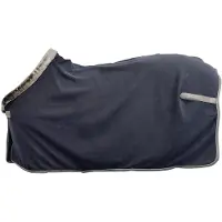 Bucas Fleecedeken Show-line 600gr Donkerblauw-grijs - 155/208