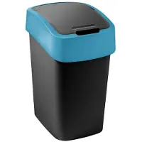 Curver Flip Bin Serie - Prullenbak - 9L - Dubbel Openingssysteem - Zwart/Navy