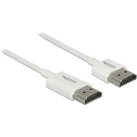 DeLOCK Dunne Premium Actieve HDMI kabel - versie 2.0 (4K 60Hz) / wit - 3 meter