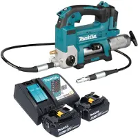 Makita DGP 180 RG accu vetspuit 18 V 690 bar + 2x accu 6.0 Ah + lader