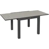 Outsunny tuintafel, eettafel voor 6 personen, uitschuifbare terras tafel, grijs