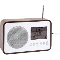 Karlsson Wekker FM Radio Dark Wood Veneer