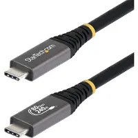 StarTech.com 1,5m USB4 Kabel, 80Gbps, USB-IF Gecertificeerde USB-C Kabel, 240W PD, 8K 120Hz/4K 240Hz, DP2.1, DP80, Thunderbolt 4 Compatibel, USB Type-C Kabel