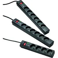 Eaton Protection Strip - Overspanningsbeveiliger - AC 220-250 V - 2500 Watt - uitgangen: 4 - zwart