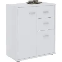 CARO-Möbel Commode LOCARNO met 2 deuren en 2 lades, wit