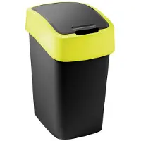 Curver Afvalbak FLIP BIN, 9 liter, zwart/geel