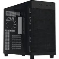 Asus Prime AP303 TG Black - Midi Tower Behuizing - Gehard Glas - USB-C 2x2 - Inclusief 120mm Fan - Stoffilters - Zwart