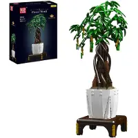 Mould King 10096 Money Tree Geld Boom plantje bouwset | Bloemenpracht flowers collection modelbouw | Kunstbloemen speelgoed bouwpakketten voor volwassenen & kinderen | Bouwdoos met 905 bouwstenen