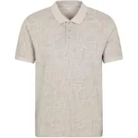 Mountain Warehouse Heren Dawnay Textured Pique Poloshirt (Gebroken wit)