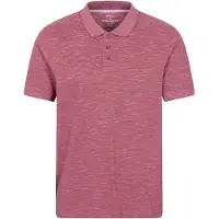 Mountain Warehouse Heren Dawnay Textured Pique Poloshirt (Bourgondië)