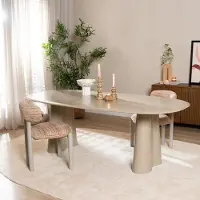 Livin24 Eetkamertafel Cosmo 220 x 110 cm taupe