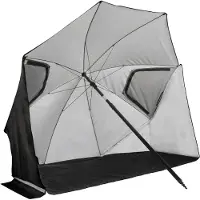 VirtuFit Strandparasol Premium - Windscherm - Strandtent - 200 cm - Zwart