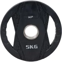 Muscle Power Olympische Halterschijf met Handgrepen - Rubber - 5 kg