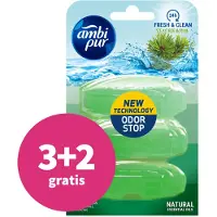 Ambi Pur 3+2 Gratis: Toiletblok Navulling Tea Tree & Dennen 3 Stuk