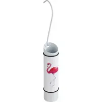 Wenko luchtbevochtiger Flamingo 20 cm RVS wit/roze 2 delig