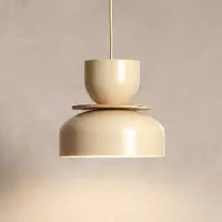 Aldex Hanglamp Uto, dimbaar, crème / amber, Woon-/ Eetkamer, metaal, Modern, hanglamp