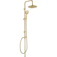 Wenko doucheset Young Line mat goud - RVS - 3 standen