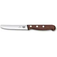 Victorinox Wood tafel-/tomatenmes - 11cm - gekarteld - rvs/esdoornhout