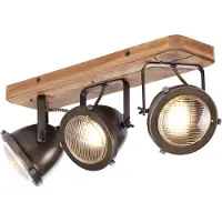 Brilliant Landelijke Opbouwspot Carmen Wood 3 Lichts