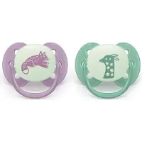 Philips Ultra Soft Night Time-fopspeen 6-18 maanden | Fuchsia/Groen 2 St Speen