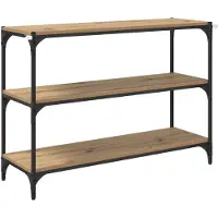 vidaXL Boekenkast 3-laags 40 x 33 x 70.5 cm Geengineerd Hout en IJzer