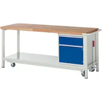 RAU Werkbank verlaagbaar 8152, B 2000 x D 700 x H 880 mm