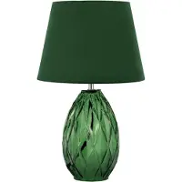 Pauleen Tafellamp Crystal Velvet, groen, Woon-/ Eetkamer, Glas, Modern, Tafellamp