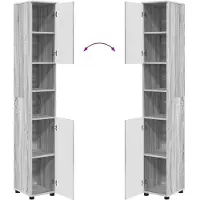 vidaXL Badkamermeubel Set 4 st Grijs Sonoma
