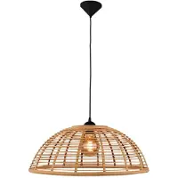 Brilliant Crosstown hanglamp, 1 lichtpunt, hout, licht/zwart