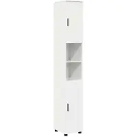 vidaXL Badkamerkast Hoogglans wit 30 x 35 x 192 cm