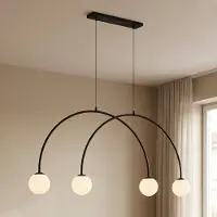 Aldex Hanglampe , Alison, dimbare, Zwart, Woonkamer, Metaal, Modern