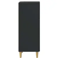 vidaXL - Ladekast - Zwart - 33 - x - 34,5 - x - 90 - cm - Bewerkt - hout