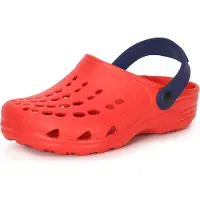 Ladeheid Clogs Kinderen - Tuinschoenen - Lichte - Kinderschoenen - Meisjes - Jongens - Rood/Navy Blauw - 26/27 - LA-CA-FTKIDS