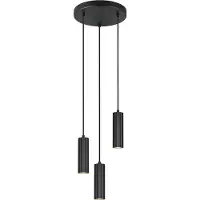 TRIO SOKA - Hanglamp - Zwart mat - excl. 3x GU10 5 W - Plafondbevestiging - In hoogte verstelbaar