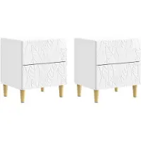 vidaXL Nachtkastje 2 st Hoogglans Wit 43 x 34,5 x 48 cm Bewerkt hout