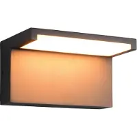 TRIO Wandlamp buiten Ravi, zwart, Aluminium, Modern, Wandlamp buiten