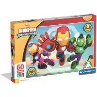 Clementoni Kinderpuzzel Marvel Iron Man - Puzzel 60 Maxi Stukjes - Legpuzzel voor je Kind - Educatief Speelgoed - Puzzels voor Kinderen vanaf 4 Jaar