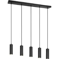 TRIO 5-lichts hanglamp Soka zwart
