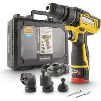 Powerplus Compacte 4-in-1 multifunctionele schroevendraaier 12V POWXBOX001 – incl. batterij 12V en 2.0Ah lader