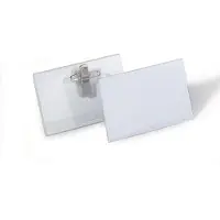 Durable naambadge met combiklem 90 x 54 mm (50 stuks)