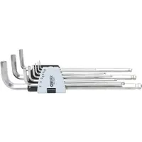 Ks Tools 964.0520 Inbus Haakse schroevendraaierset 1.5 mm, 2 mm, 2.5 mm, 3 mm, 4 mm, 5 mm, 6 mm, 8 mm, 10 mm 9-delig