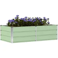 vidaXL Plantenbak Groen 160 x 80 x 45 cm Staal