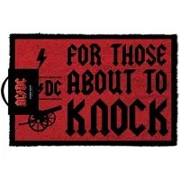 Hole in the Wall Deurmat - For those about to knock - voor Geen - rood-zwart - Maat Standard