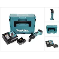 Makita DTM 50 RT1J 18V Li-Ion Akku Multifunktionswerkzeug im Makpac + 1x BL 1850 B 5,0 Ah Akku + 1x