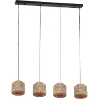 TRIO Eetkamer hanglamp Smilla met touwkappen