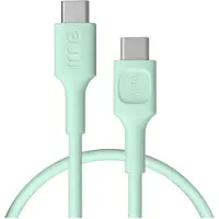 Green Cell Kabelis PowerFlex, snellaadkabel, USB Type-C (mannelijk) - USB Type-C (mannelijk), 100W, mintgroen, 0,3 meter, artikelnummer: 5904326376229