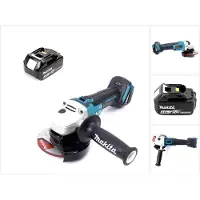 Makita DGA 504 M1 accu haakse slijper 18 V 125 mm borstelloos + 1x accu 4,0 Ah - zonder oplader