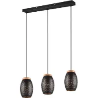 RL LIVE YOUR LIGHT REALITY BIDAR - Hanglamp - Zwart-goud - excl. 3x E27 4 W - Voetschakelaar - Zwenkbaar