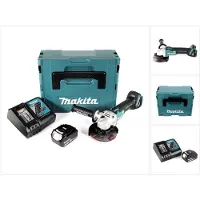 Makita DGA 504 RF1J accu haakse slijper 18 V 125 mm borstelloos + 1x accu 3,0 Ah + oplader + Makpac