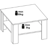 CARO-Möbel Salontafel FELICE in betonlook, 68x68 cm